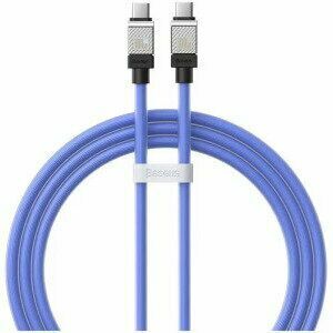 Cablu alimentare si date Baseus CoolPlay, Fast Charging Data Cable pt. smartphone, USB Type-C la USB Type-C 100W, 1m, albastru imagine