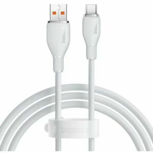 Cablu alimentare si date Baseus Pudding, Fast Charging Data Cable pt. smartphone, USB la USB Type-C 100W, 1.2m, alb imagine