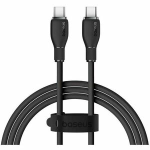 Cablu alimentare si date Baseus Pudding, Fast Charging Data Cable pt. smartphone, USB Type-C la USB Type-C 100W, 1.2m, negru imagine