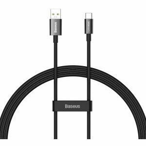 Cablu alimentare si date Baseus Superior SUPERVOOC, Fast Charging Data Cable pt. smartphone, USB la USB Type-C, 65W, 1m, negru imagine