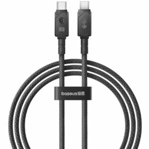 Cablu alimentare si date Baseus Unbreakable, Fast Charging Data Cable pt. smartphone, USB Type-C la USB Type-C 100W, 2m, braided aliaj zinc, negru imagine