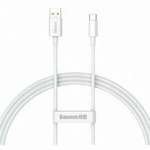Cablu alimentare si date Baseus Superior (SUPERVOOC), pt. smartphone, USB la USB Type-C , 65W, 1m, alb imagine