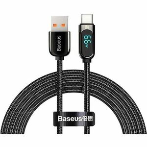 Cablu alimentare si date Baseus, Dynamic Fast Charging Data Cable pt. smartphone, USB (T) la USB Type-C (T), 66W, braided, 2m, negru imagine