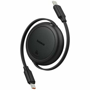 Cablu alimentare si date Baseus Free2Pull Mini, Fast Charging Data Cable pt. smartphone, retractabil, USB Type-C la USB Type-C 60W, 1m, negru imagine