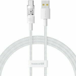 Cablu alimentare si date Baseus Gem, Fast Charging Data Cable pt. smartphone, USB la USB Type-C 100W, 2m, alb imagine