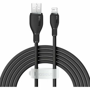 Cablu alimentare si date Baseus Pudding, Fast Charging Data Cable pt. smartphone, USB la Iphone Lightning 2.4A, 2m, negru imagine