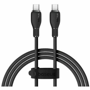 Cablu alimentare si date Baseus Pudding Series, Fast Charging Data Cable pt. smartphone, USB Type-C la USB Type-C 100W, 1.2m, negru imagine