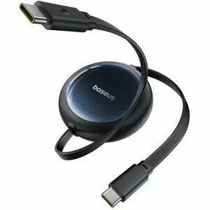 Cablu alimentare si date Baseus Nomos, Fast Charging Data Cable pt. smartphone, retractabil, USB Type-C la USB Type-C 100W, 1.5m, negru imagine