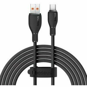 Cablu alimentare si date Baseus Pudding, Fast Charging Data Cable pt. smartphone, USB la USB Type-C 100W, 2m, negru imagine