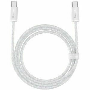 Cablu alimentare si date Baseus Dynamic, Fast Charging Data Cable pt. smartphone, USB Type-C la USB Type-C 100W, brodat, 2m, alb imagine