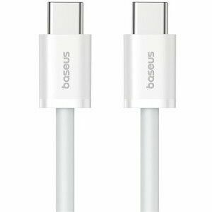 Cablu alimentare si date Baseus Superior, Fast Charging Data Cable pt. smartphone, USB Type-C la USB Type-C 100W, 1m, alb imagine