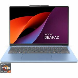 Laptop Lenovo IdeaPad Slim 5 13ARP10 cu procesor AMD Ryzen™ 5 7535HS pana la 4.55GHz, 13.3'' WUXGA, IPS, 16GB LPDDR5x RAM, 512GB SSD, AMD Radeon™ 660M Graphics, No OS, Polar Blue imagine