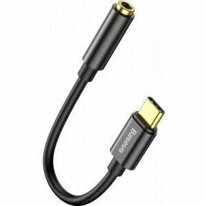 Cablu Adaptor Baseus, USB Type-C(T) to Jack 3.5mm(M), lungime 10.5 cm, negru imagine