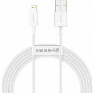 Cablu alimentare si date Baseus Superior, Fast Charging Data Cable pt. smartphone, USB la Lightning Iphone 2.4A, 2m, alb imagine
