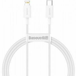 Cablu alimentare si date Baseus Superior, Fast Charging Data Cable pt. smartphone, USB Type-C la Lightning Iphone PD 20W, 1m, alb imagine