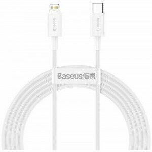 Cablu alimentare si date Baseus Superior, Fast Charging Data Cable pt. smartphone, USB Type-C la Lightning Iphone PD 20W, 2m, alb imagine