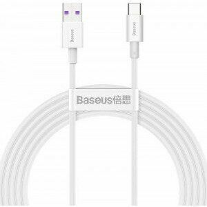 Cablu alimentare si date Baseus Superior, Fast Charging Data Cable pt. smartphone, USB la USB Type-C 66W, 1m, alb imagine