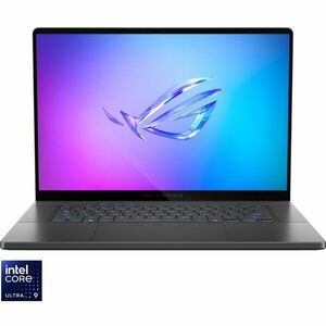 Laptop Gaming ROG Zephyrus G16 GU605CR cu procesor Intel Core Ultra 9 285H pana la 5.4GHz, 16'', 2.5K, WQXGA, OLED, 240Hz, 32GB LPDDR5X RAM, 1TB SSD, NVIDIA GeForce RTX 5070 Ti 12GB GDDR7, Windows 11 Pro, Eclipse Gray imagine