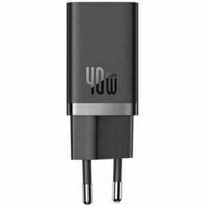 Incarcator retea Baseus GaN5, Quick Charge 40W, 2 x USB Type-C, negru imagine