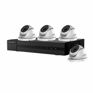 Sistem supraveghere interior basic Hikvision HiWatch HW-4INTIR20-5MP, 4 camere, 5 MP, 2.8 mm, IR 20 imagine