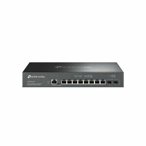 Switch rackabil cu 8 porturi TP-Link SG3210X-M2, 80 Gbps, 59.52 Mpps, Omada, PoE, cu management imagine