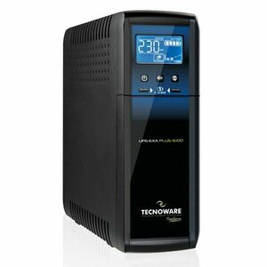 UPS cu 8 prize IEC Tecnoware EXA PLUS FGCEXAPL1602IEC, 1600 VA, 1120 W, AVR, display LCD, cu management imagine
