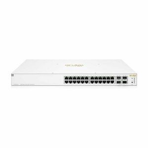 Switch rackabil cu 24 porturi Aruba JL684B, 4 uplink, 128 Gbps, 95.23 Mpps, PoE, cu management imagine