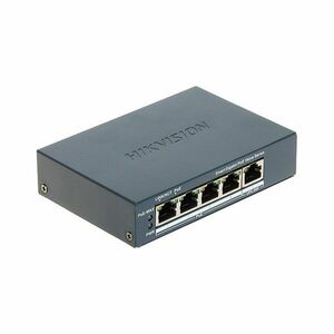 Switch PoE cu 4 porturi Gigabit HikVision DS-3E1505P-EI/M, 10/100/1000 Mbps, MAC 2K, PoE Watchdog, 45W, smart management imagine