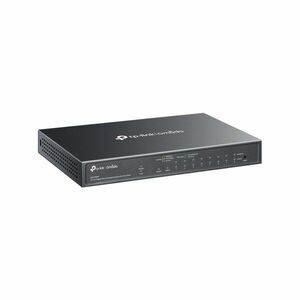 Switch cu 8 porturi Gigabit TP-Link Omada ES210GMP, 20 Gbps, 14.88 Mpps, MAC 8K, 2 porturi uplink, management imagine