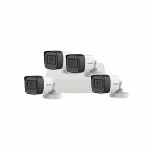 Sistem supraveghere exterior basic HikVision, 4 camere, 2 MP, IR 30 m, 2.8 mm, microfon imagine