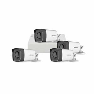 Sistem supraveghere exterior basic HikVision, 4 camere, 2 MP, IR 40 m, 2.8 mm imagine