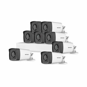 Sistem supraveghere exterior basic HikVision, 8 camere, 2 MP, IR 80 m, 3.6 mm imagine