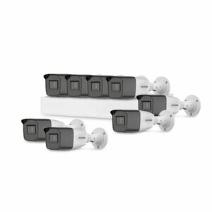 Sistem supraveghere exterior basic HikVision, 8 camere, 2 MP, IR 40 m, 2.7 - 13.5 mm, zoom manual imagine