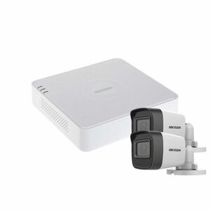 Sistem supraveghere exterior basic HikVision, 2 camere, 5 MP, IR 20 m, 2.8 mm imagine