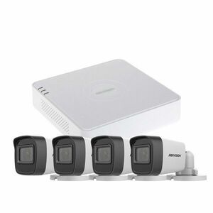 Sistem supraveghere exterior basic HikVision, 4 camere, 5 MP, IR 20 m, 2.8 mm imagine