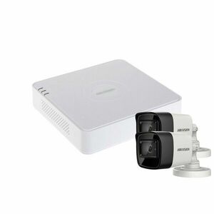 Sistem supraveghere exterior basic HikVision, 2 camere, 5 MP, IR 30 m, 2.8 mm imagine