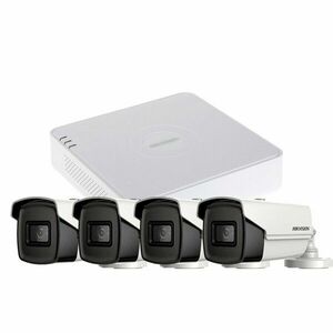 Sistem supraveghere exterior basic HikVision, 4 camere, 5 MP, IR 60 m, 2.8 mm imagine