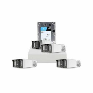 Sistem supraveghere exterior cu HDD 1 TB HikVision, 4 camere, 2 MP, IR/lumina alba 60 m, 2.8 mm, microfon imagine