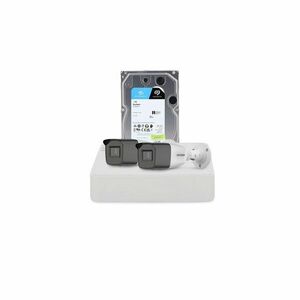 Sistem supraveghere exterior cu HDD 1 TB HikVision, 2 camere, 2 MP, IR 40 m, 2.7 - 13.5 mm, zoom manual imagine
