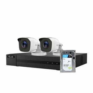 Sistem supraveghere exterior Hikvision HiLook KIT-HL-M-2C-C-0001, 5 MP, 2.8 mm, IR 20 m, HDD 1TB imagine