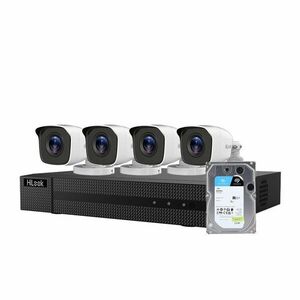 Sistem supraveghere exterior Hikvision HiLook KIT-HL-M-4C-C-0001, 5 MP, 2.8 mm, IR 20 m, HDD 1TB imagine