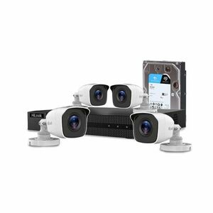 Sistem supraveghere exterior cu HDD 1 TB HikVision HiLook, 4 camere, 2 MP, IR 20 m, 2.8 mm imagine