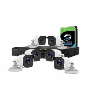 Sistem supraveghere exterior cu HDD 2 TB HikVision HiLook, 8 camere, 2 MP, IR 20 m, 2.8 mm imagine