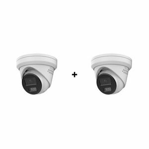 PROMO - Pachet camere supraveghere IP Dome Hybrid Light Hikvison Hilook IPC-T260HAP-LUF/SL(2.8MM), 6 MP, 2.8 mm, IR/Lumina alba 30 m, microfon si difuzor, slot card, PoE, pret redus 50% la al doilea produs imagine
