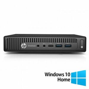 PC Refurbished HP EliteDesk 800 G2 Mini PC, Intel Core i5-6500 3.20-3.60GHz, 8GB DDR4, 256GB SSD + Windows 10 Home imagine