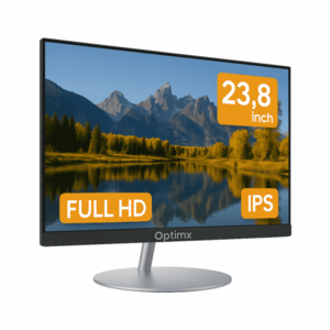 All in One Nou OptimX QD40, 23.8 Inch Full HD, Procesor Intel N100 pana la 3.40GHz (Generatia a 12-a), 8GB DDR4, 256GB SSD, Wi-Fi, Bluetooth, Boxe imagine