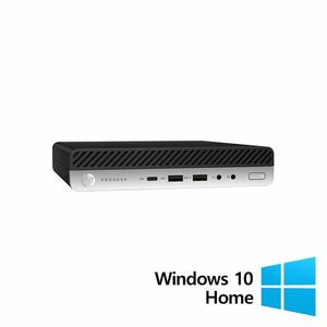 Calculator Refurbished HP ProDesk 600 G5 Mini, Intel Core i5-8500T 2.10 - 3.50GHz, 8GB DDR4, 256GB SSD + Windows 10 Pro imagine