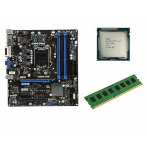 Placa de Baza Second Hand MSI B75MA-P45, Socket 1155, mATX, Shield, Cooler + Procesor Intel Core i3-3220 3.30GHz + 16GB DDR3 imagine