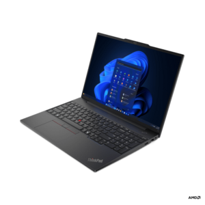 Laptop Lenovo ThinkPad E16 Gen 2 (AMD); 16' WUXGA (1920x1200) IPS 300nits Anti-glare, 45% NTSC; AMD Ryzen™ 5 7535HS (6C / 12T, 3.3 / 4.55GHz, 3MB L2 / 16MB L3); Video Integrated AMD Radeon™ 660M Graphics; RAM 2x 16GB SO-DIMM DDR5-4800; 1TB SSD M.2 2242 P imagine
