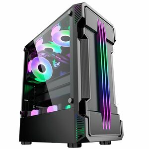 Calculator Nou OptimX Pro Gaming X-Silver GT7, Intel Core i7-9700 3.00 - 4.70GHz, 32GB DDR4, Placa Video AMD Radeon RX 580 8GB GDDR5, 1TB SSD imagine